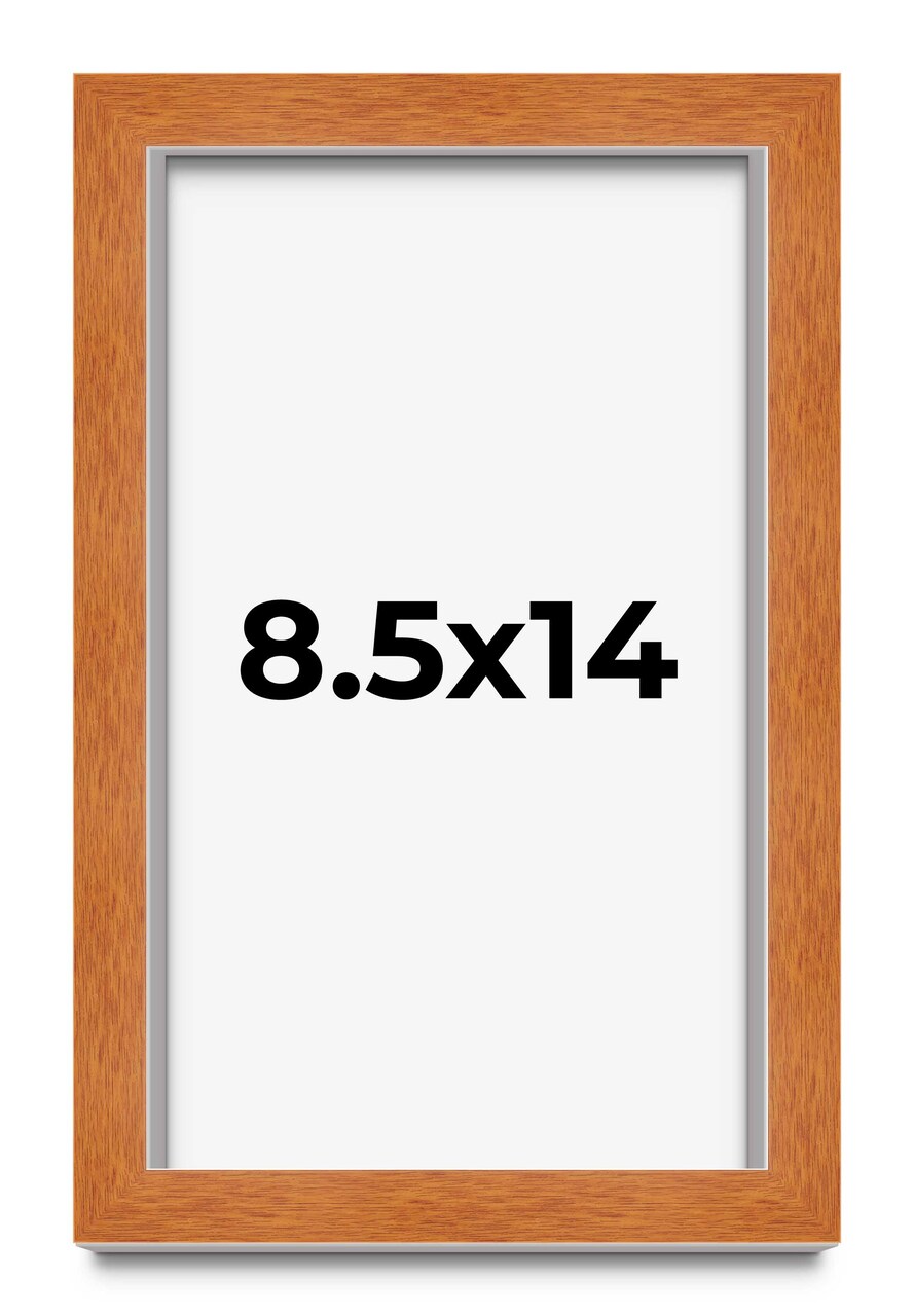 Photo Size Classic Brown Picture Frame - UV Acrylic, Foam Board Backing, Hanging Hardware